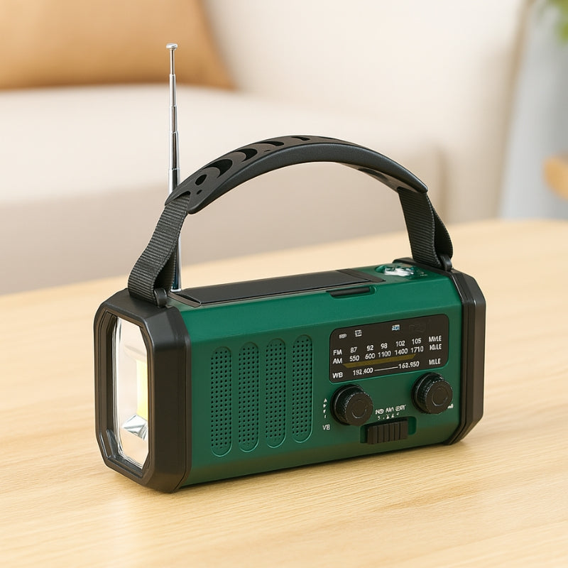SolarGuard – Solární a ruční AM/FM rádio s baterkou