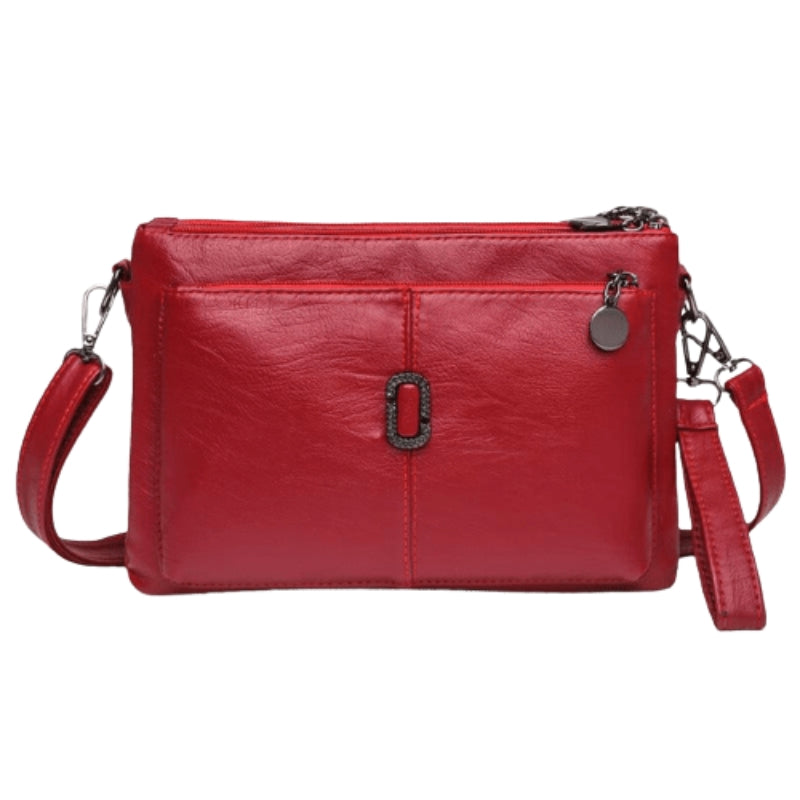 Delilah - Small Shoulder Bag with Zipper Pockets and Adjustable Strap