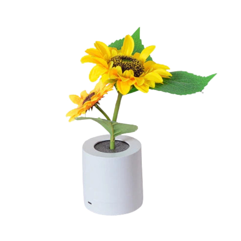 FloraGlow – USB-ről tölthető napraforgó LED éjjeli lámpa dekoratív hangulathoz