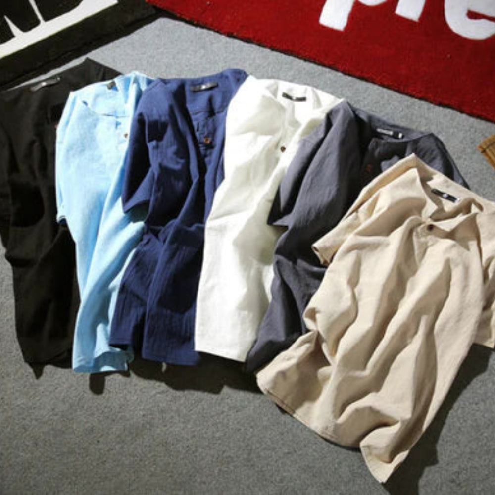Bruce – Elegant short-sleeve button-up shirt with comfortable fit