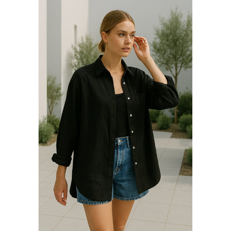 Evi – Stylish shirt with long sleeves and classic collar