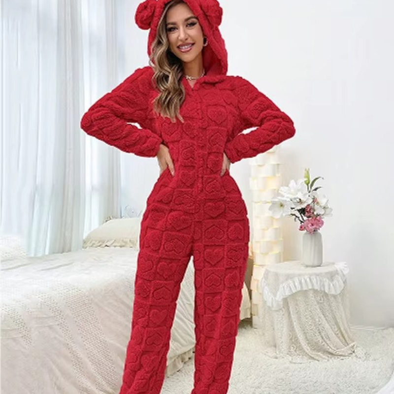 Willow - Zipper Jumpsuit with Hood and Wide Leg Pants