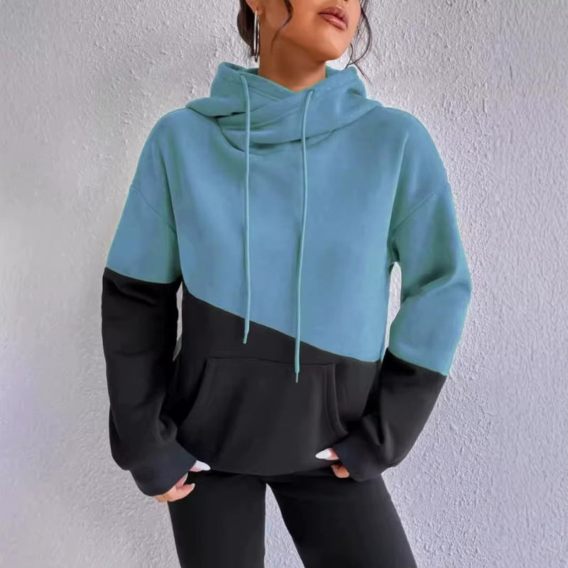 Lina - Long sleeve hoodie with front pockets