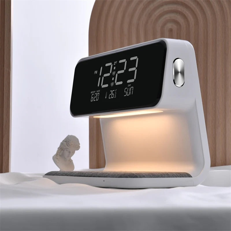 GlowSync - 3 in 1 Touch Lamp with Alarm Clock and Wireless Charging