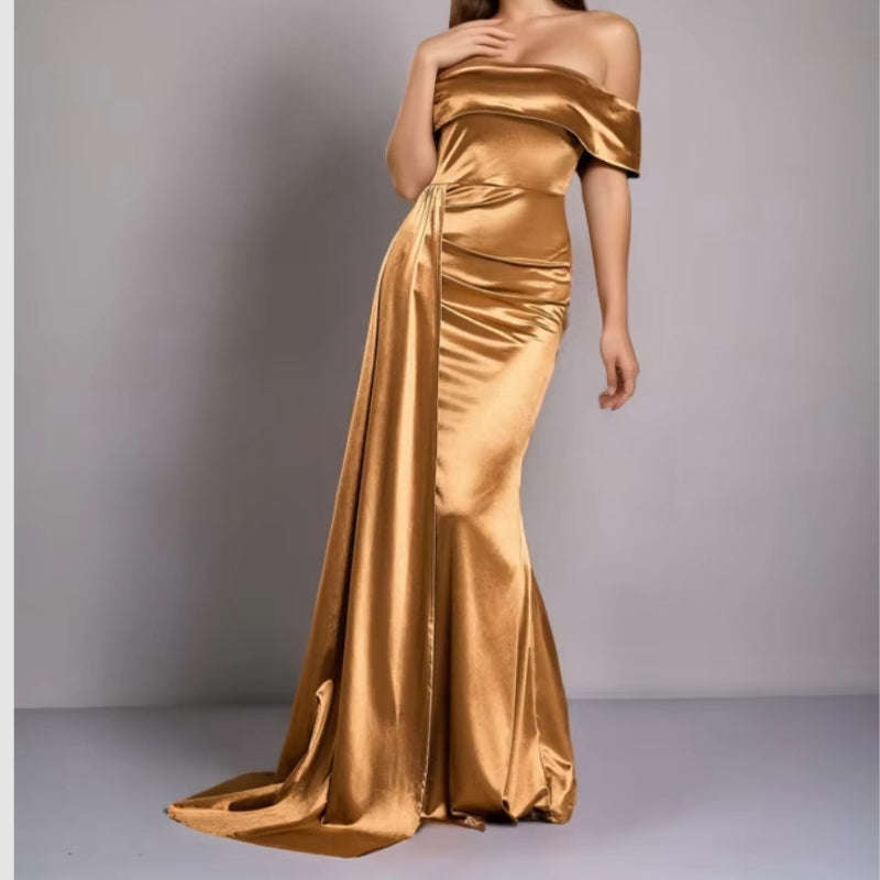 Jessica - Rochie fără Umeri cu Croială Slim
