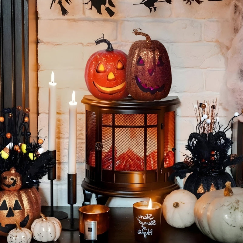 SpookSquash – Decorațiune de dovleac de Halloween cu design festiv pentru interior și exterior