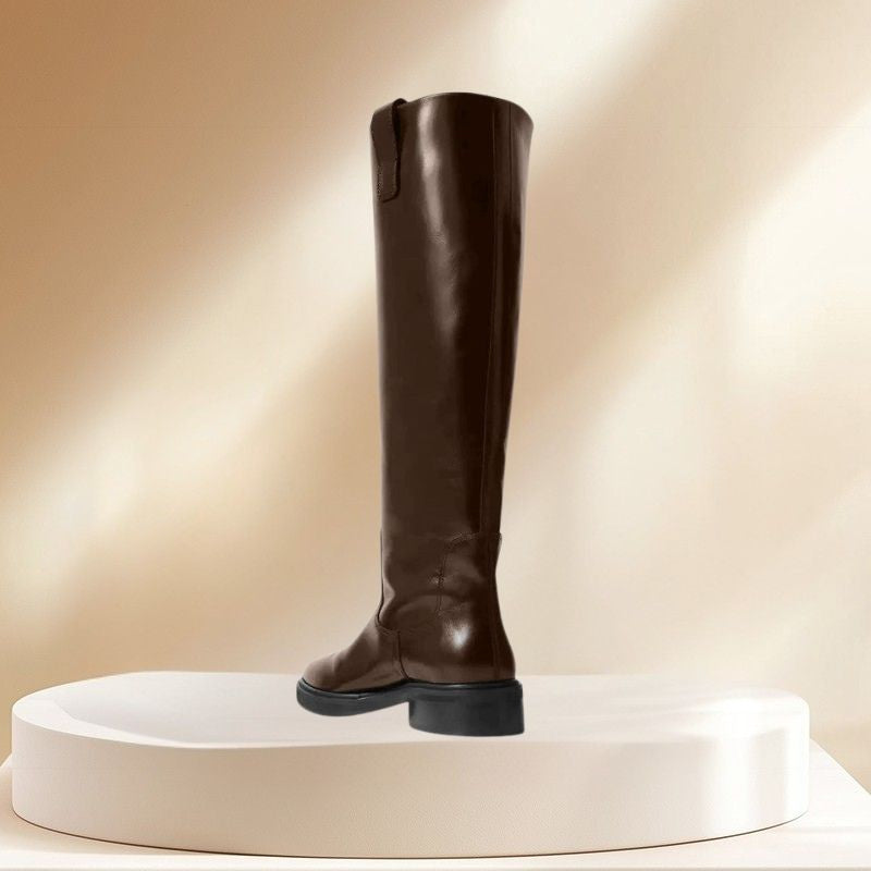 Bottes montantes pour femmes à talon bas