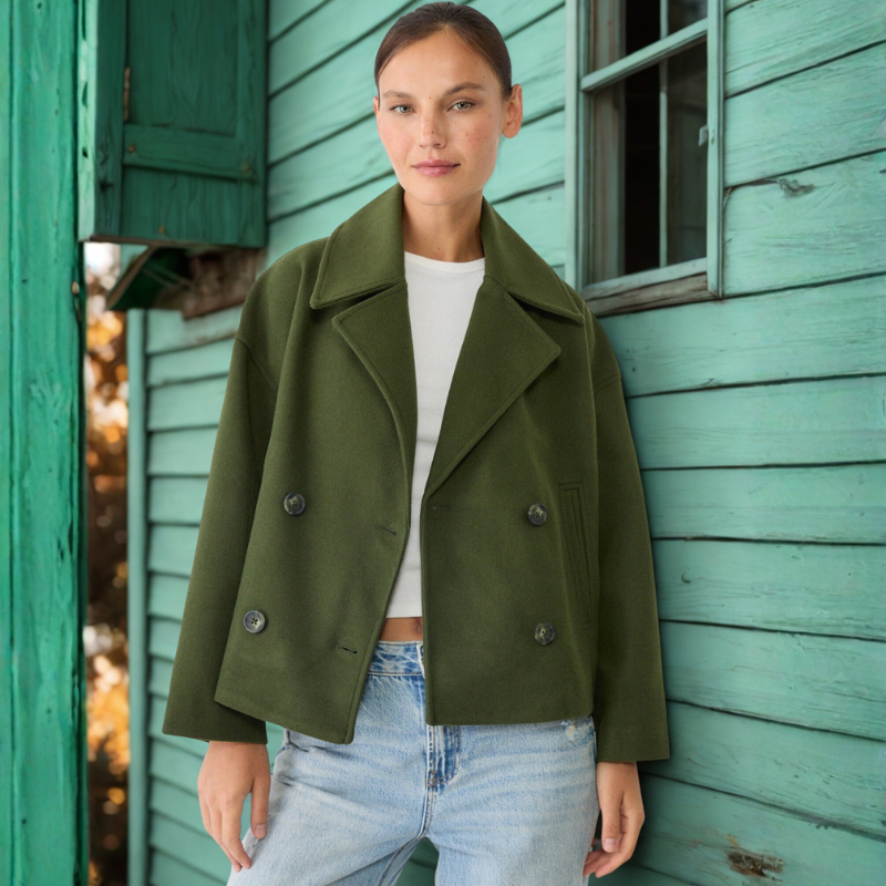Madelyn - Cappotto a maniche lunghe con chiusura a bottoni