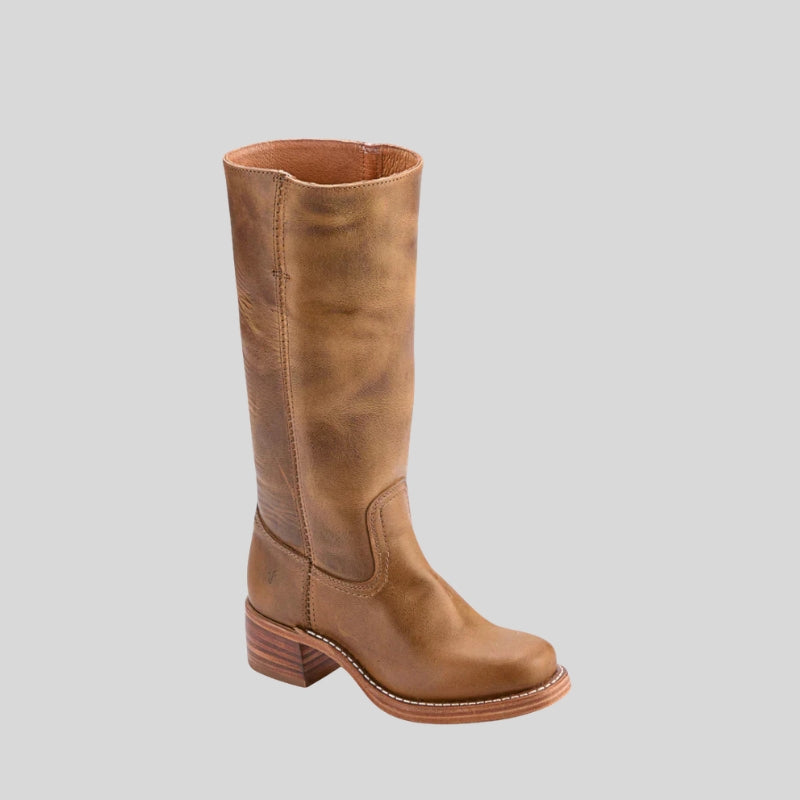 Bottes montantes pour femmes à bout rond avec semelle antidérapante
