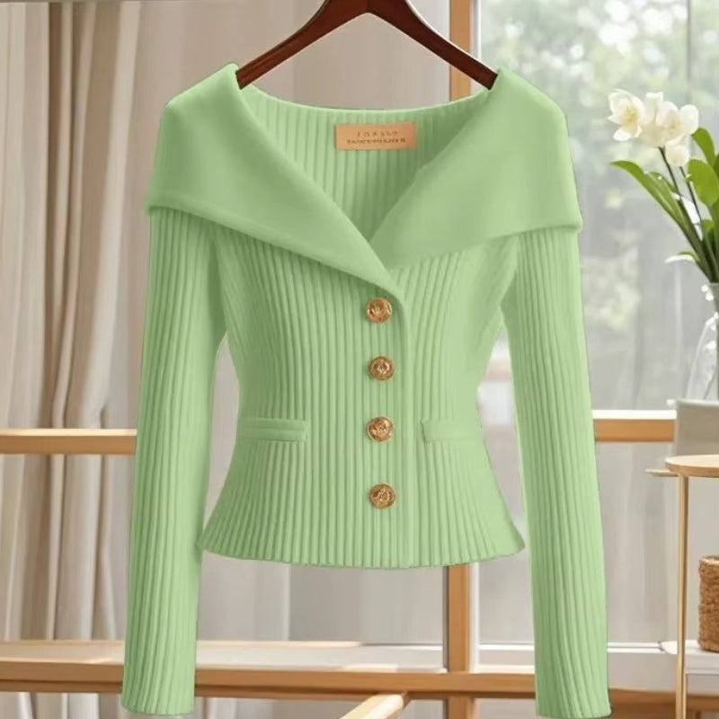 Emma - Cardigan à manches longues avec fermeture à boutons