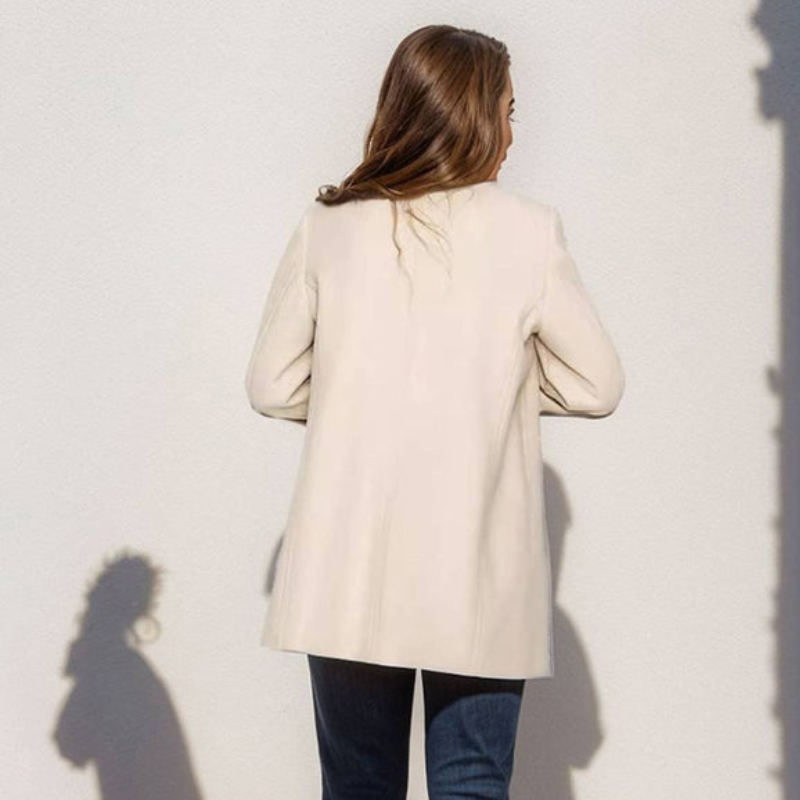 Victoria - Long Sleeve Coat with Button Closure