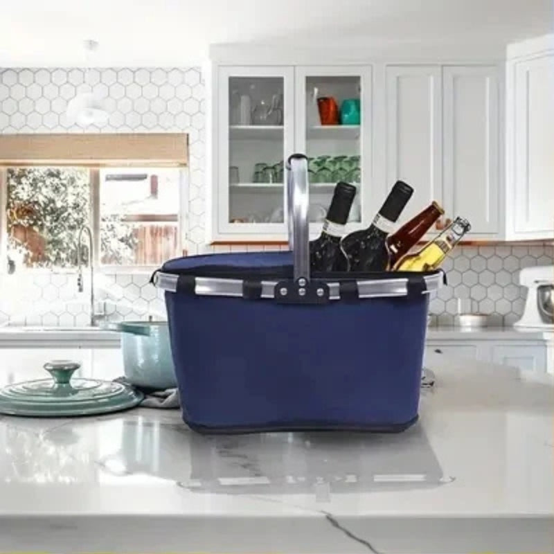 CarryFold – Panier pliable avec poignée et fermeture éclair