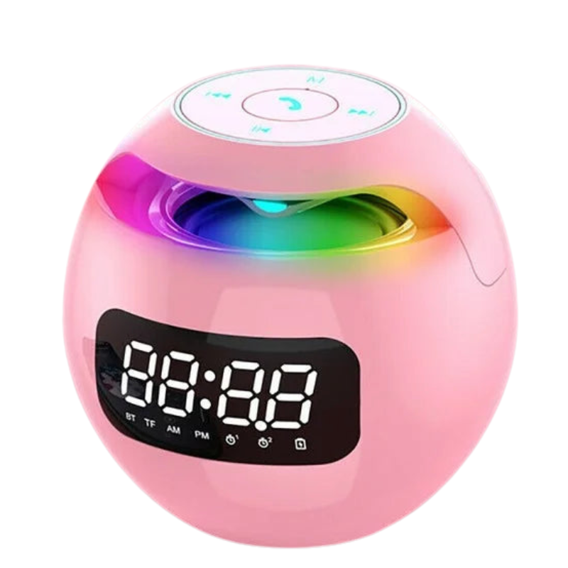 EchoGlow – Sveglia speaker Bluetooth con display LED e luce notturna colorata