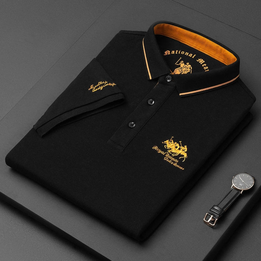 Raffaele – Tricou polo elegant cu mâneci scurte și design clasic cu nasturi