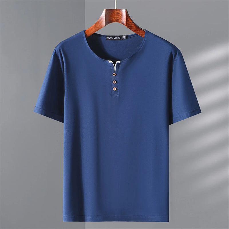 Mark - Cămașă cu mâneci scurte, închidere cu nasturi și guler rotund