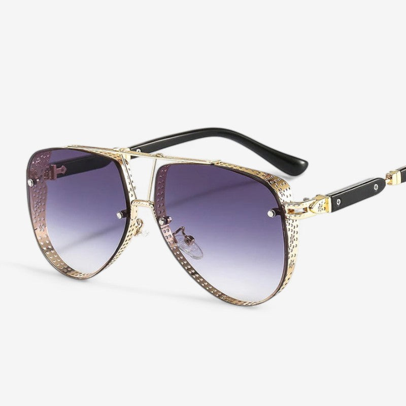 SunGleam – Ochelari de soare ovali cu ramă și lentile degrade