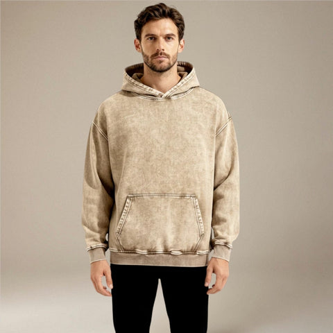 Jasper – Long Sleeve Hoodie With Ribbed Cuff And Pockets