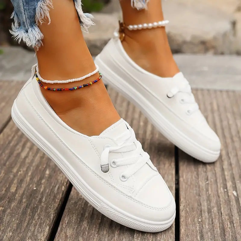 Charlotte - Women's Classic Casual Sneakers with Lace-Up Design
