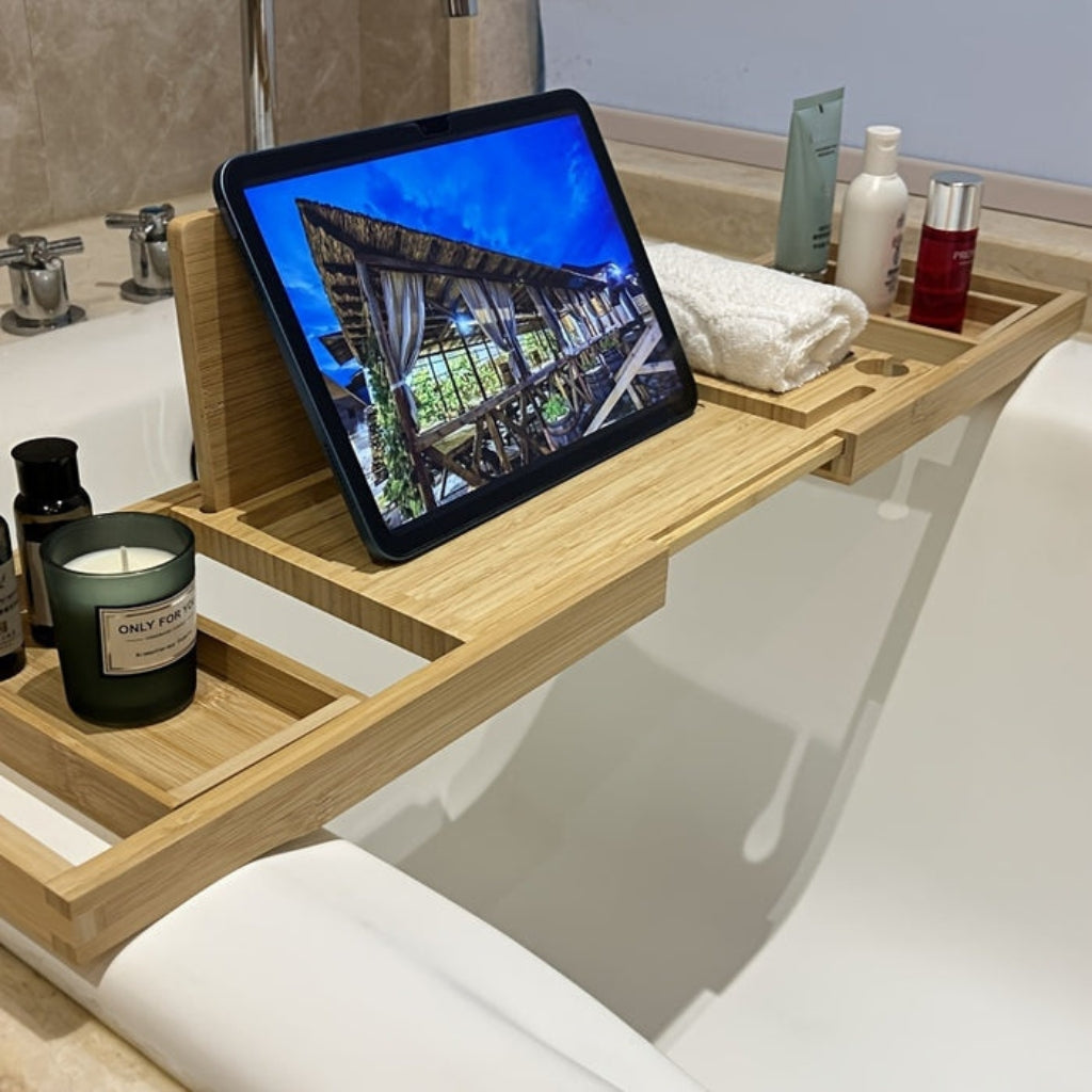TubMate – Bath Tray with Adjustable Compartments