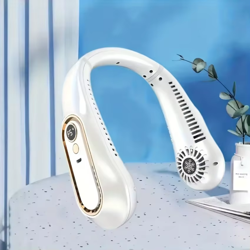 Ventilateur de cou portable avec affichage numérique