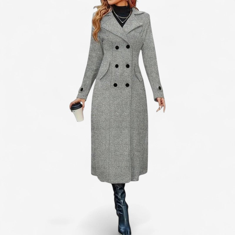 Elara – Manteau croisé à manches longues