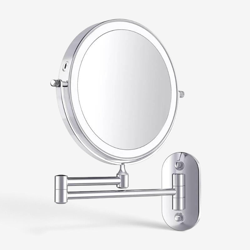 Reflecton - Wall-Mounted LED Makeup Mirror with Double-Sided Magnifying Design