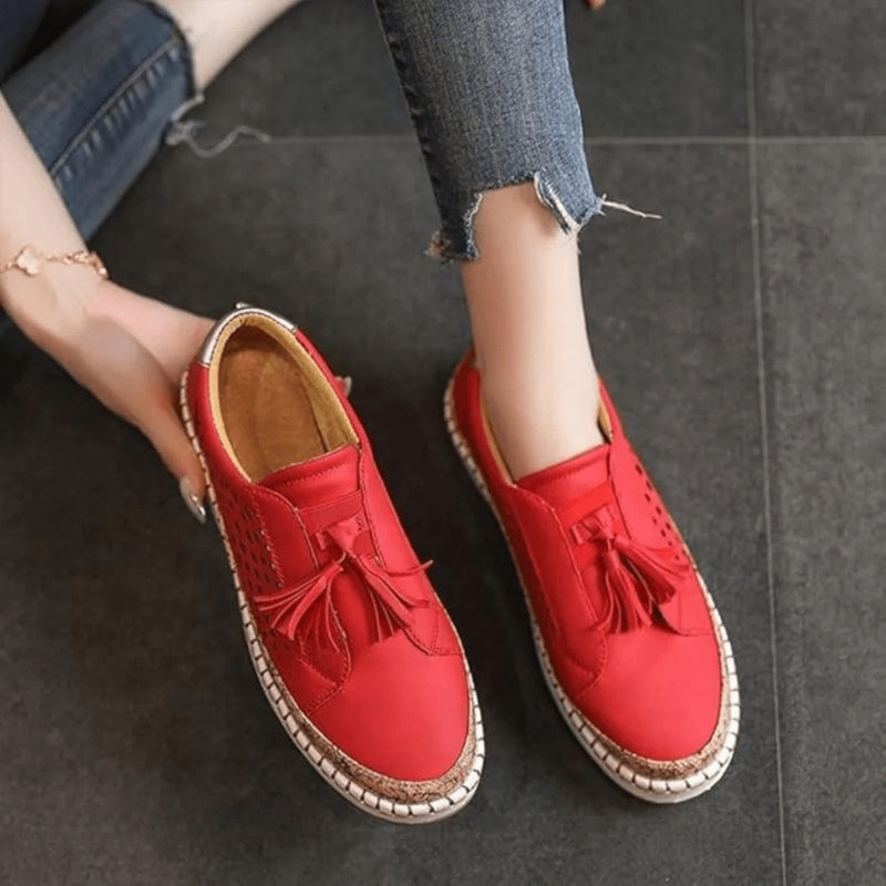 Chaussures plates décontractées pour femmes avec design antidérapant