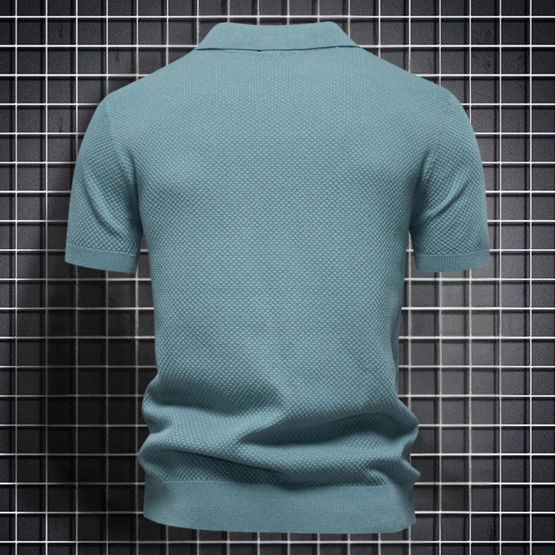 Polo ajusté pour homme à manches courtes