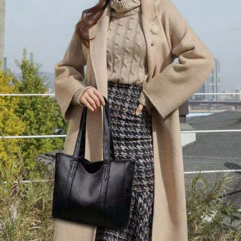 Sienna - Sac à bandoulière avec large sangle et grande capacité | Compartiment principal spacieux pour le transport quotidien | Taille standard | Noir, Marron