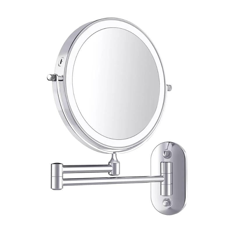 Reflecton - Wall-Mounted LED Makeup Mirror with Double-Sided Magnifying Design