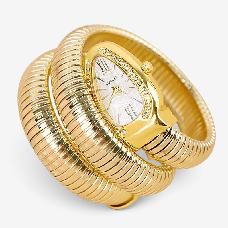 Wristelle – damski zegarek-bransoletka z motywem węża, zawijany, z mechanizmem kwarcowym