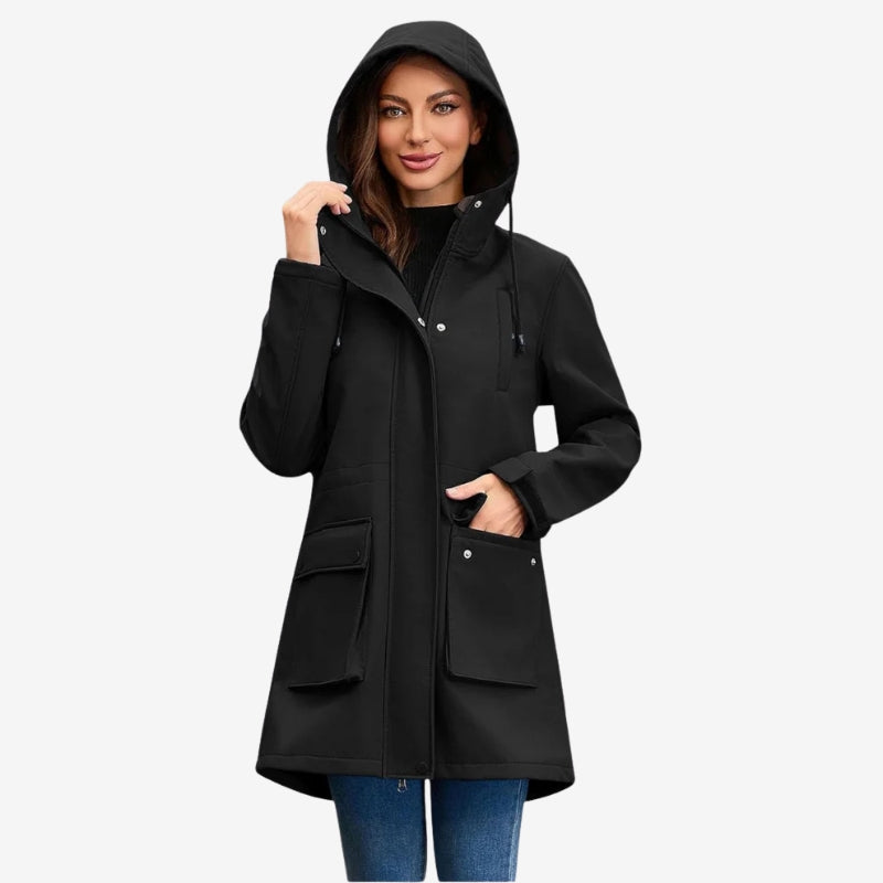 Freya – Long sleeve hooded zipper jacket with pockets