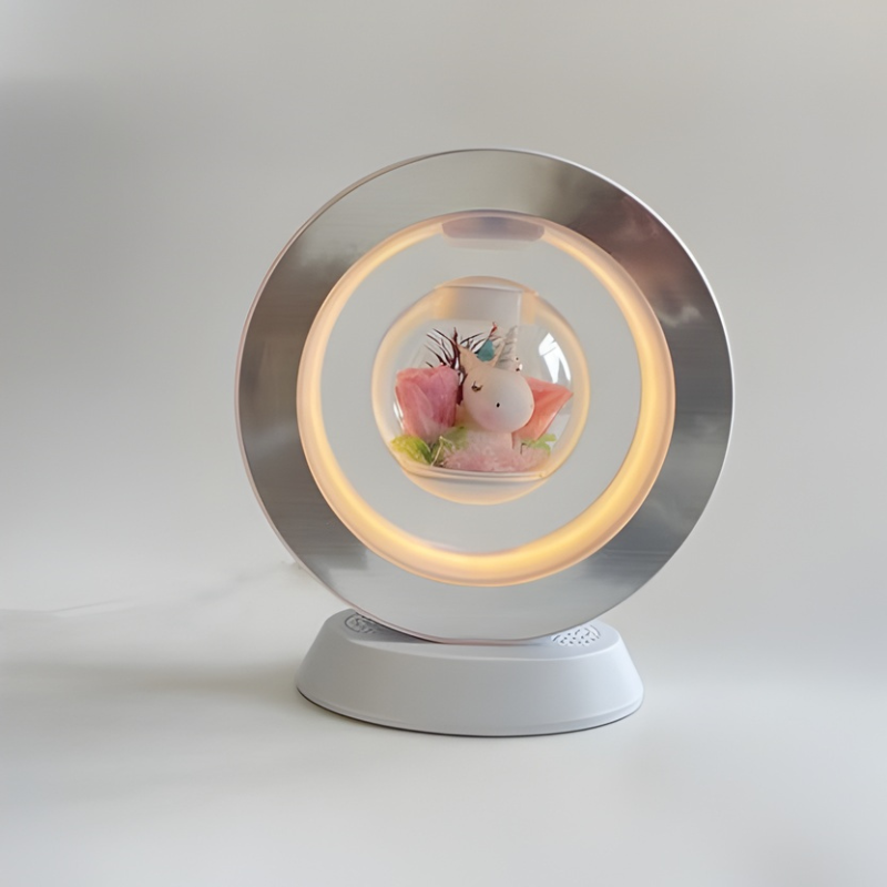 Regalo per la Festa della Mamma | Lampada da Scrivania USB con Fiore Fluttuante