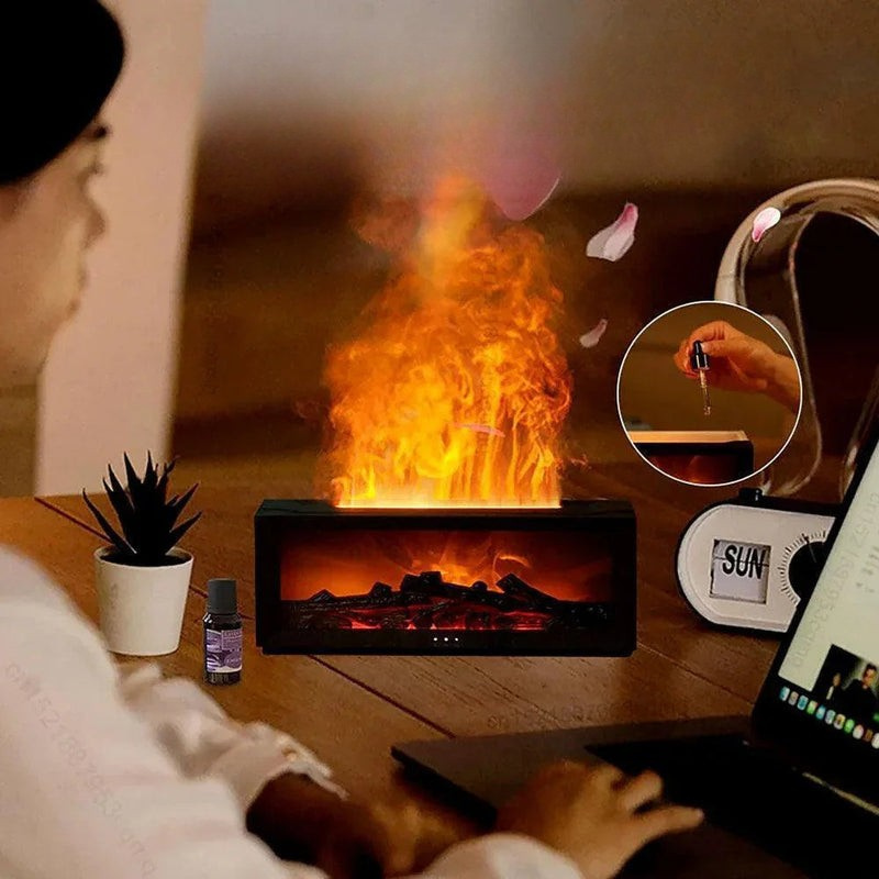 FlameMist - Difuzér s projekcí plamene a rozprašováním