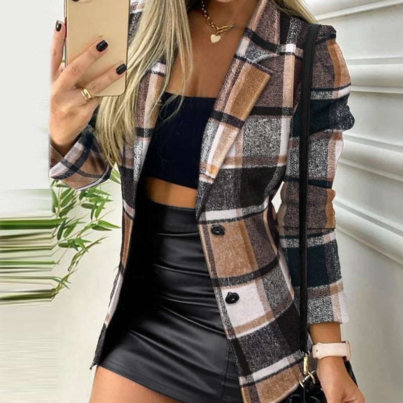 Bella - Manteau à manches longues avec col à revers et boutonnage