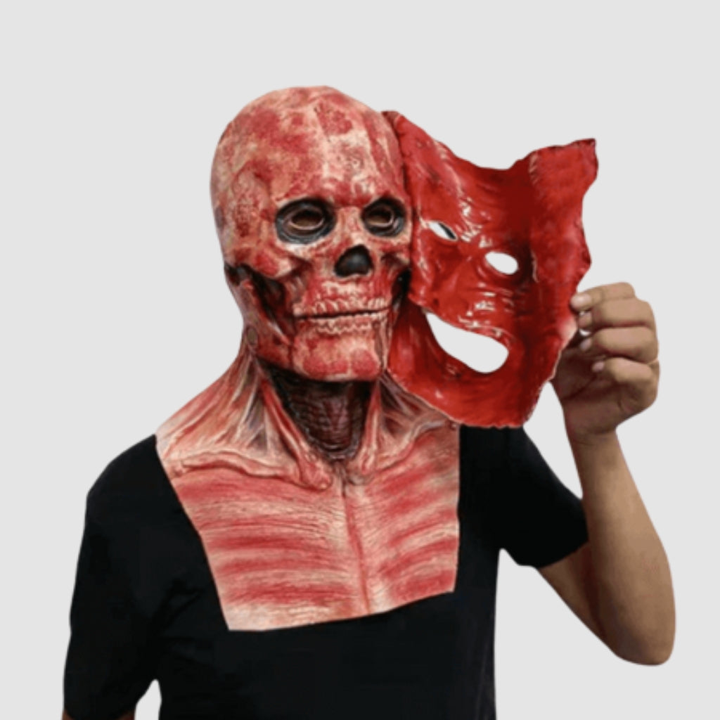 TerrorSkin – Halloween maska na odliepanie s vrstveným dizajnom a pohyblivou čeľusťou