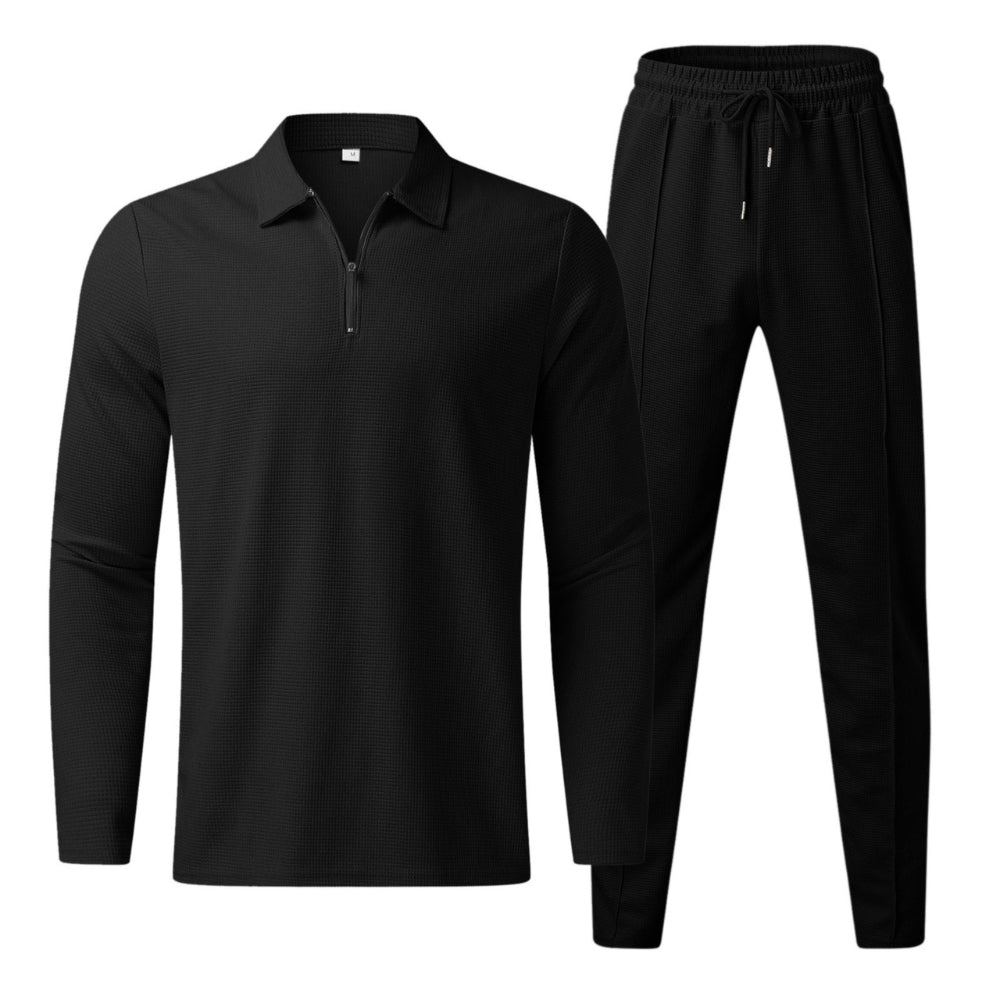 Zayden - Modern tracksuit with zip top and elastic waist pants