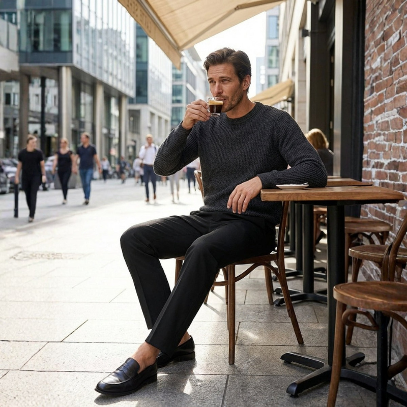 Pánské bavlněné kalhoty Slim Fit s nastavitelným pasem