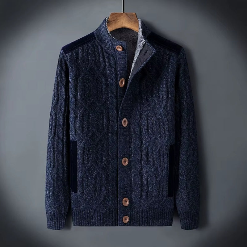 Franco - Cardigan zippé à manches longues avec poches latérales