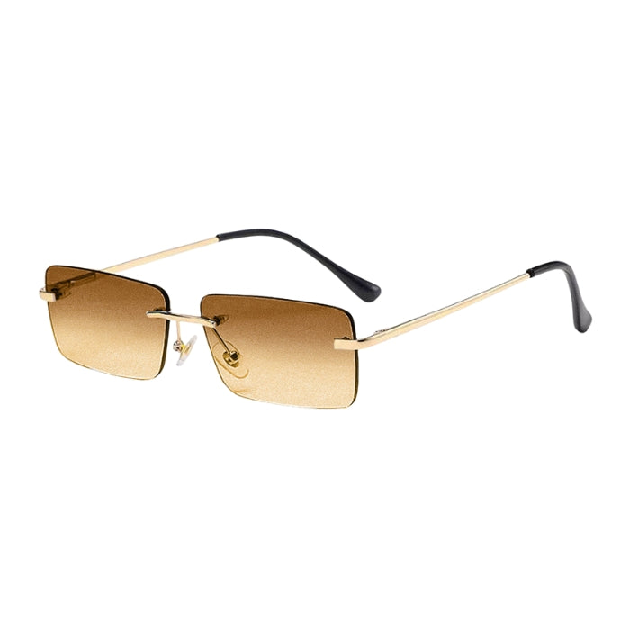 SkyMuse - Lunettes de Soleil Rectangulaires Modernes Sans Monture avec Design Léger