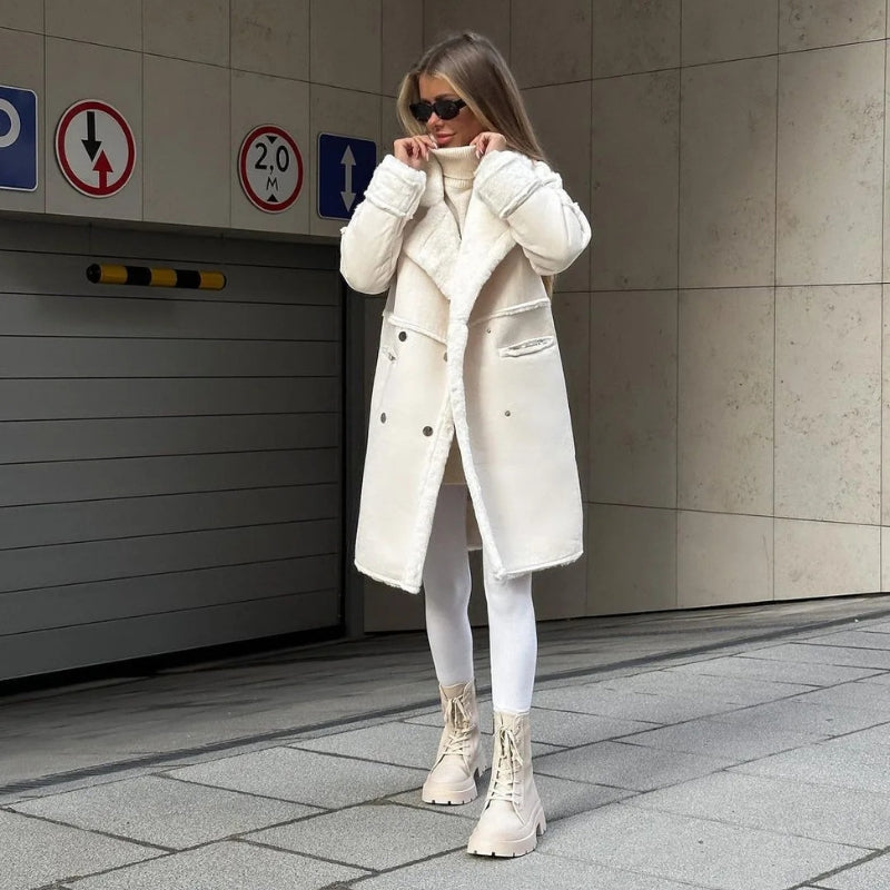 Willow – Cappotto con colletto a rever, maniche lunghe, bottoni e tasche