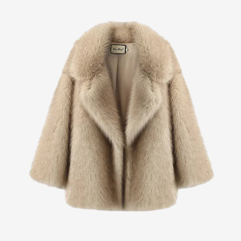 Riley – Oversized Jas met Lange Mouwen Open Voorkant en Reverskraag