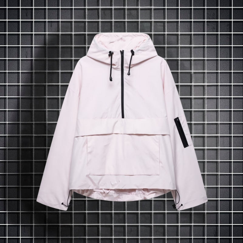 Clover – Long Sleeve Hooded Jacket With Zipper And Pockets