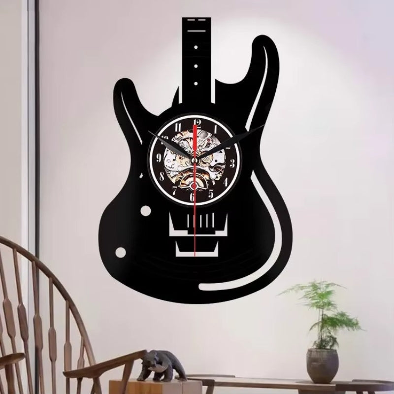 MusicTime – Wandklok met LED Licht en Gitaar Geïnspireerd Ontwerp