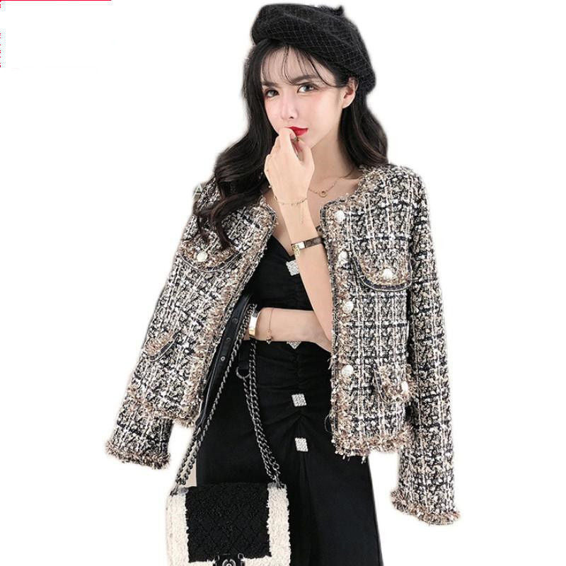 Laila - Classico blazer in tweed con eleganti bottoni dorati