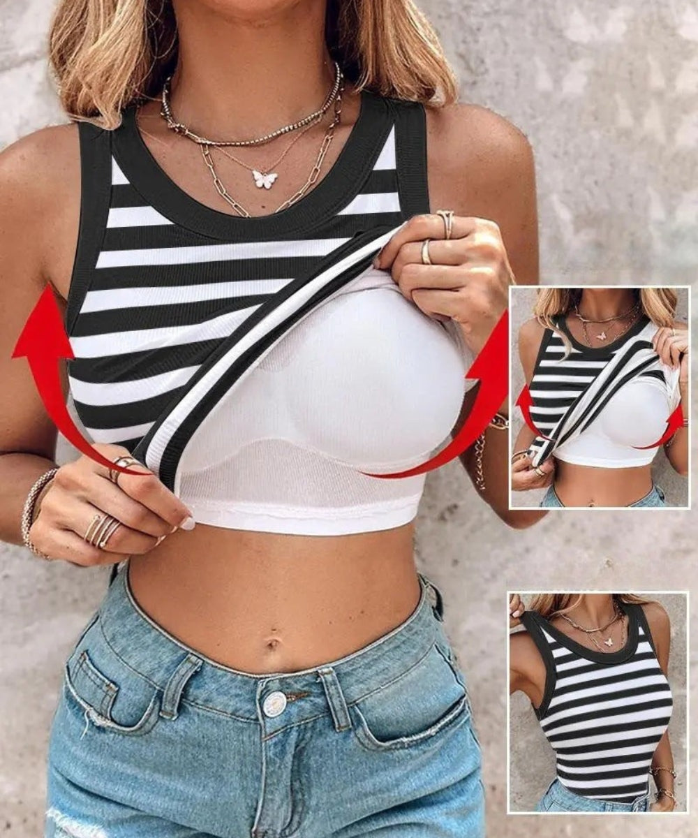 Emily - Elegante canotta slim fit con reggiseno integrato