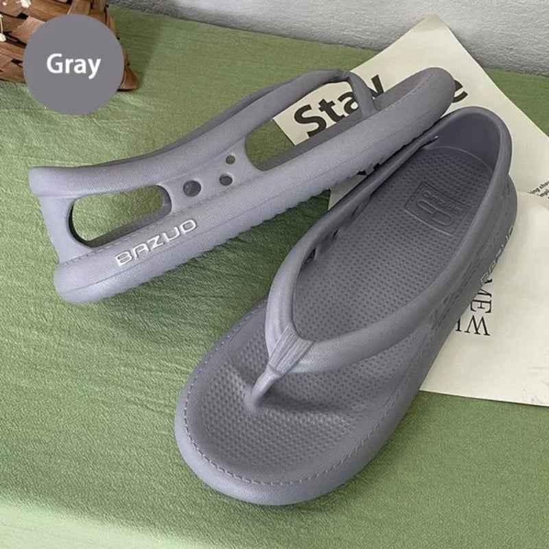Nico – Casual Slip-On Sandals with Cut-Out Sides and Flat Sole
