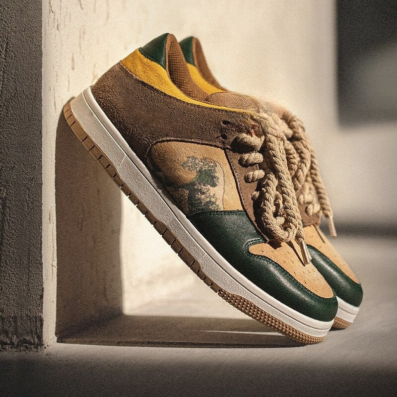 Mark - Adidași casual cu vârf rotund, slip-on și închidere cu șireturi