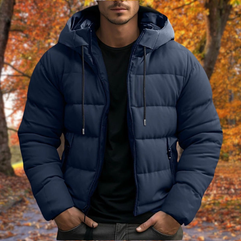 Jacket – Long Sleeve Puffer Jacket with Adjustable Hood and Pockets