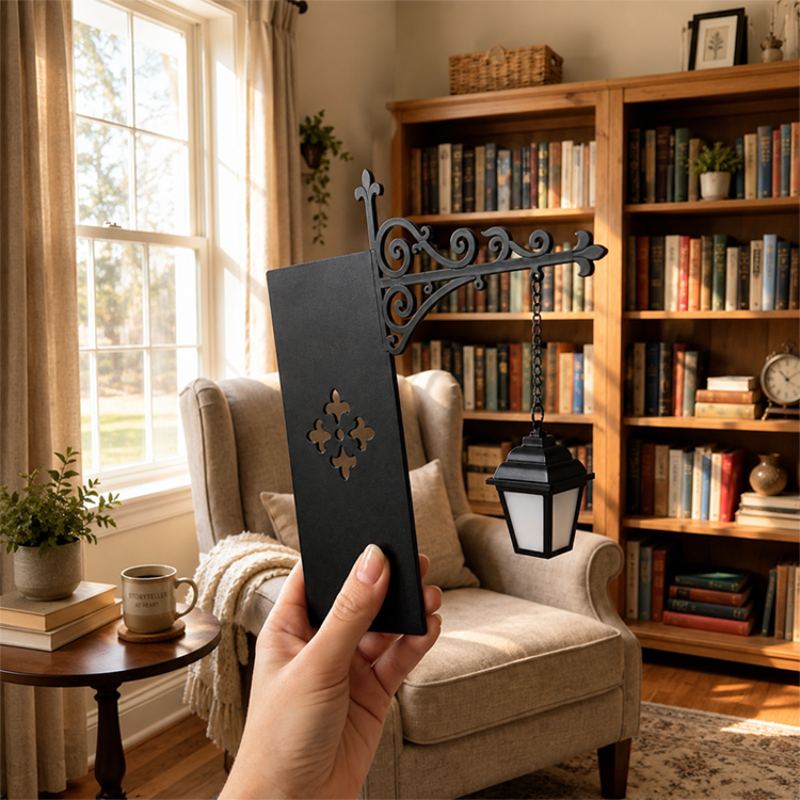 Lumistack - Lantern Shaped Bookends With Integrated Light